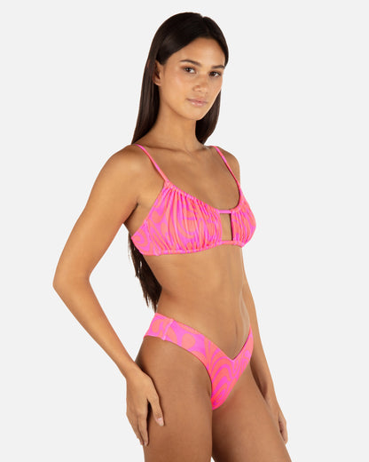 Trip Hop V Front Skimpy Bikini Bottom in Maraschino