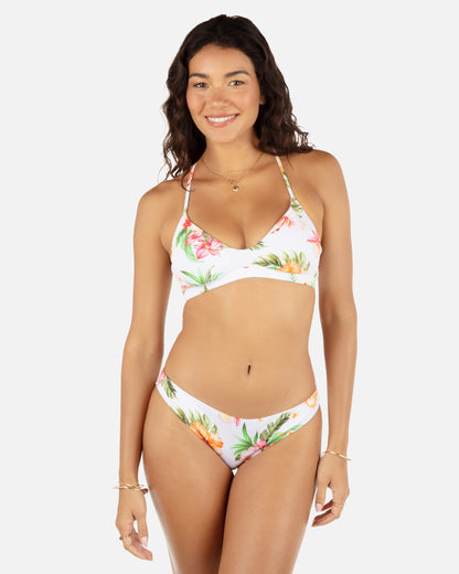 Malia Adjustable Bikini Top in White