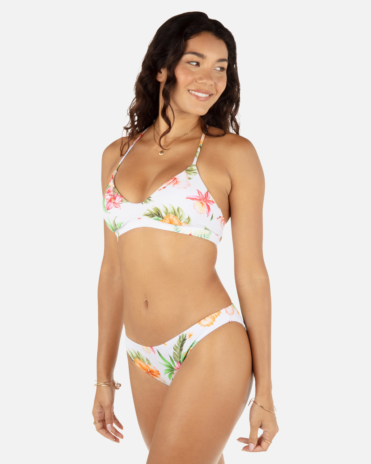 Malia Adjustable Bikini Top in White