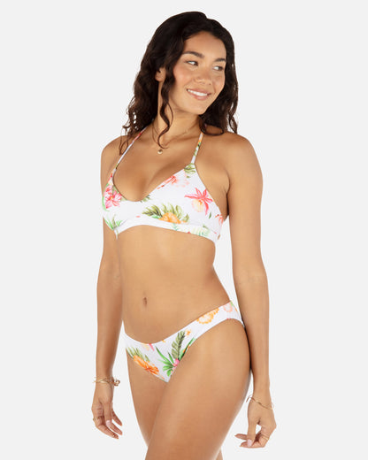 Malia Adjustable Bikini Top in White