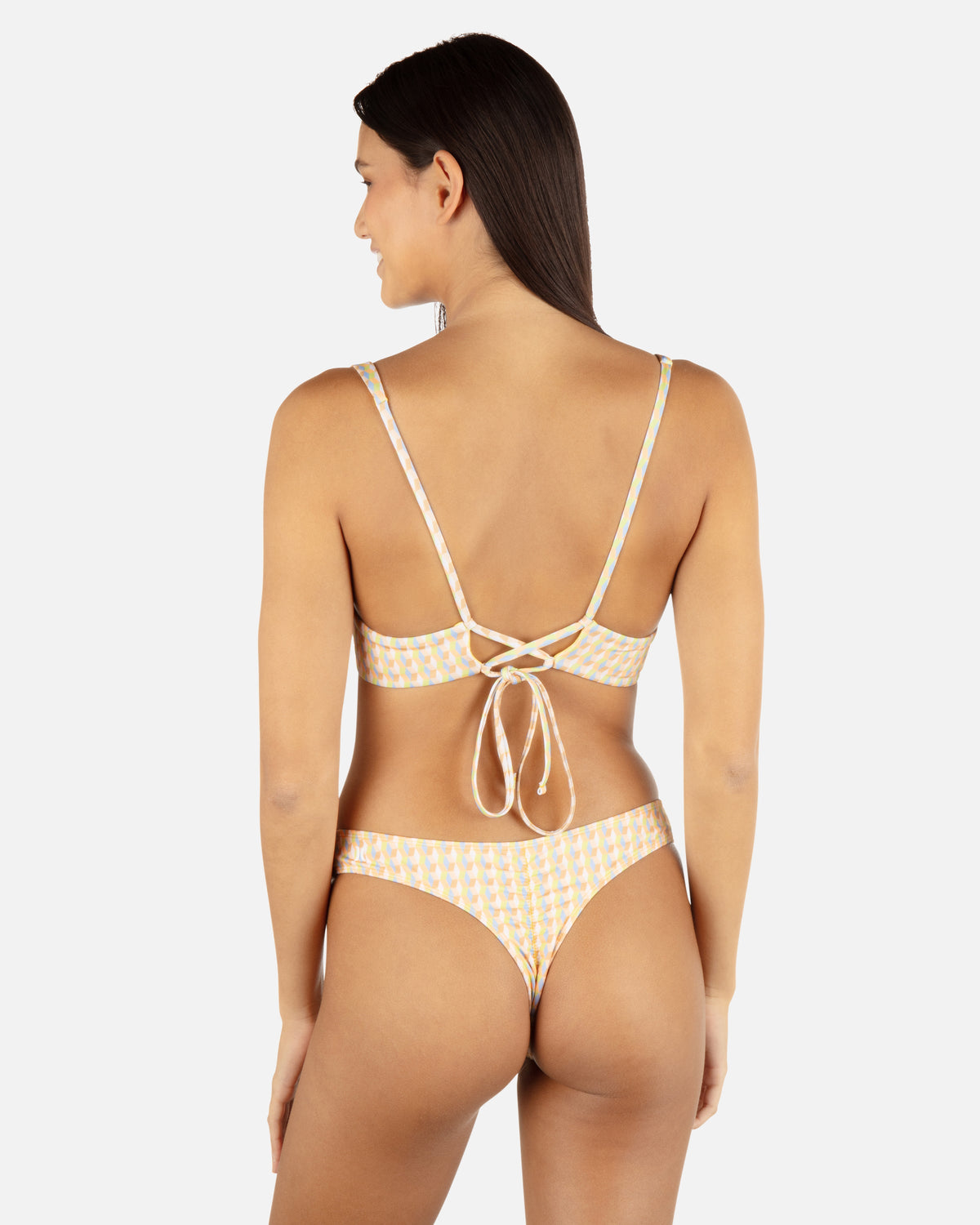 Retro Geo Underwire Bralette in Chartreuse