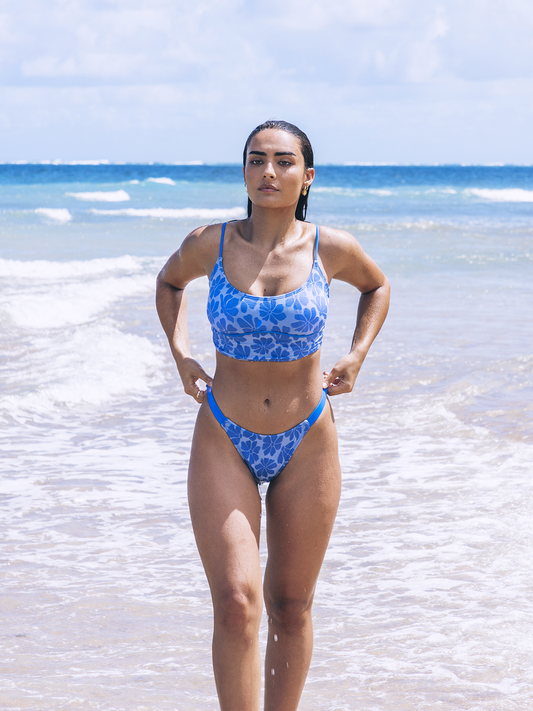Pua Jacquard Crop Top in Cloud