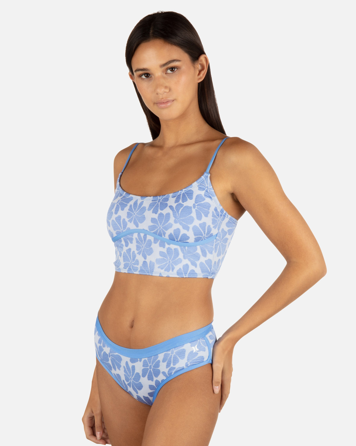 Pua Jacquard Crop Top in Cloud