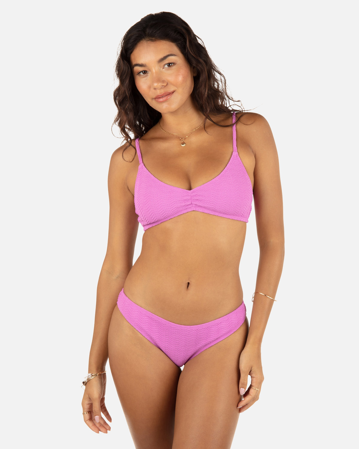 Wave Scrunch Moderate Bottom in Orchid