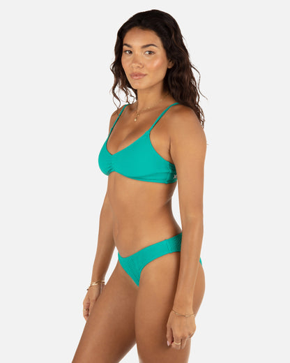 Wave Scrunch Moderate Bottom in Teal
