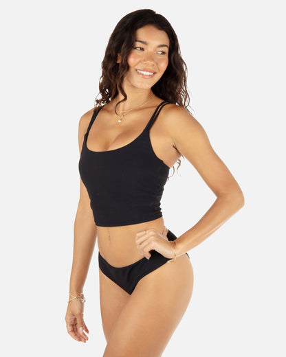 Max Solid Tankini in Black