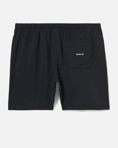 One And Only Solid Volley Boardshort 17" in Black