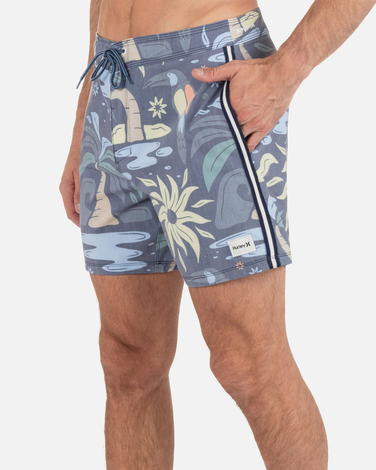 Phantom Naturals Sessions Boardshort 16" in Submarine