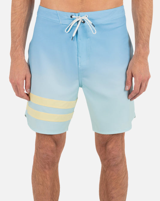 Phantom Eco Block Party Boardshort 18" in Blue Dream