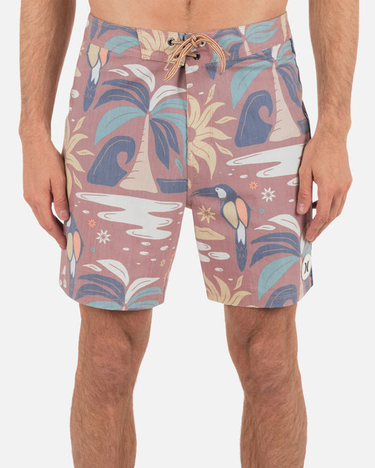 Phantom Naturals Tailgate Boardshort 18" in Phantom Rose