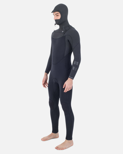 Mens Plus 4/3mm Sleeve Texture Hood Fullsuit in Black