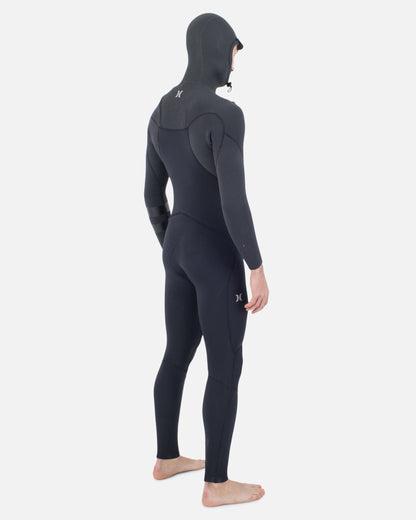 Mens Plus 4/3mm Sleeve Texture Hood Fullsuit in Black