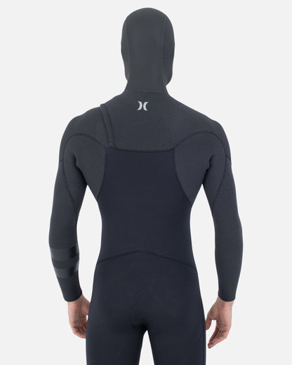 Mens Plus 4/3mm Sleeve Texture Hood Fullsuit in Black