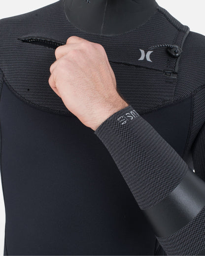 Mens Plus 4/3mm Sleeve Texture Hood Fullsuit in Black