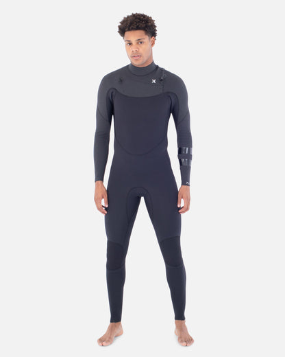 Mens Plus Sleeve Texture 3/2mm Fullsuit in Black