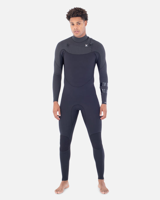 Mens Plus Sleeve Texture 3/2mm Fullsuit in Black