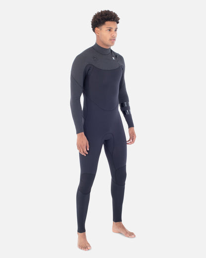 Mens Plus Sleeve Texture 3/2mm Fullsuit in Black