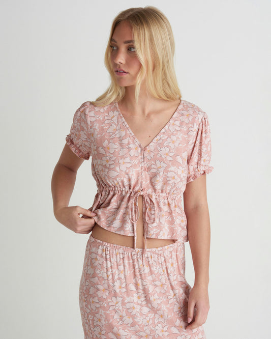 Beachcomber Top in Rose Tan