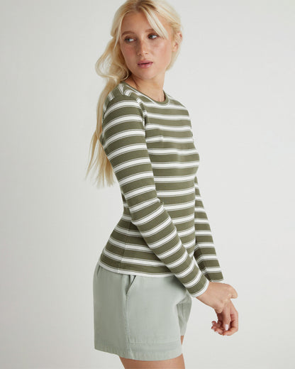Carmel Long Sleeve in Olive Grove