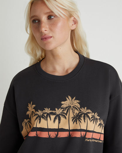 Sea-Nario Oversized Crew in Off Black