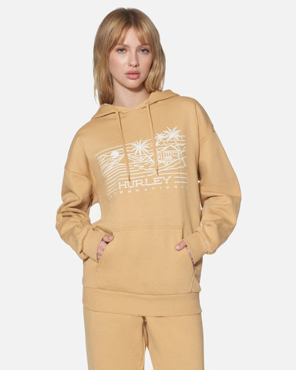 Maui Oversized Hoodie in Tan