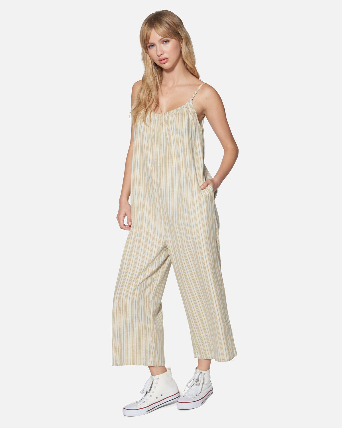 New Heights Jumpsuit in Tan