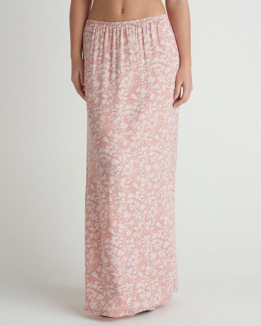Beachcomber Maxi Skirt in Rose Tan